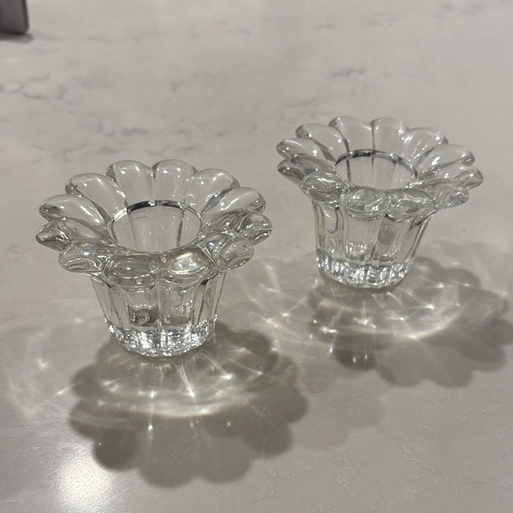 Kig Other - Vintage KIG of Indonesia Heavy Cut Glass Candleholders set of 2